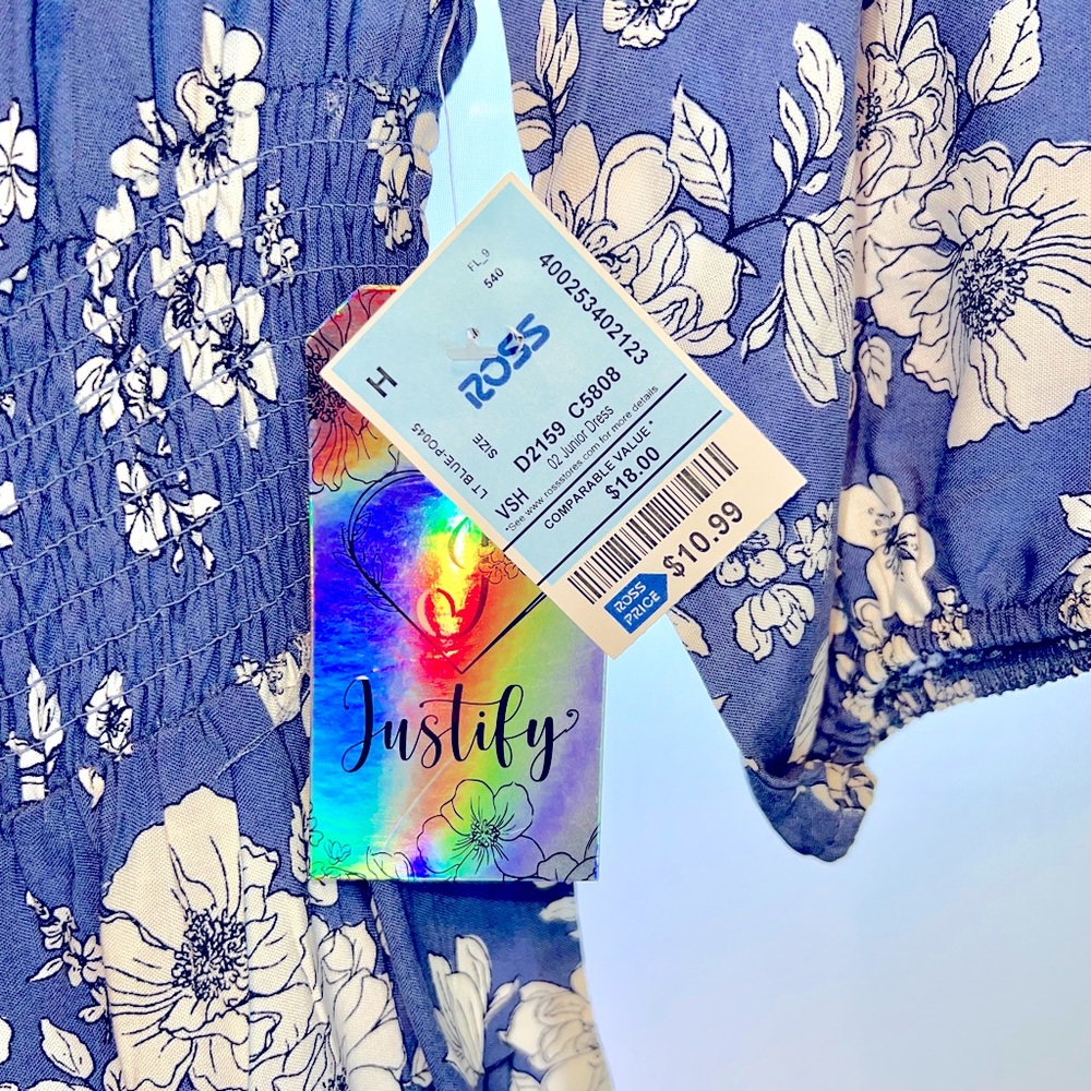 NEW GIRL’S BLUE JUSTIFY JUNIORS DRESS/ SIZE:M - Picture 3 of 4